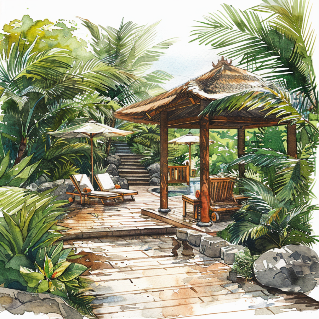 Bespoke Lush Tropical Design for Home Gardens & Yards