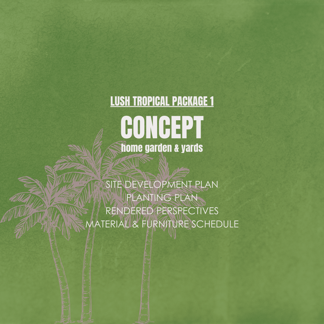 Bespoke Lush Tropical Design for Home Gardens & Yards