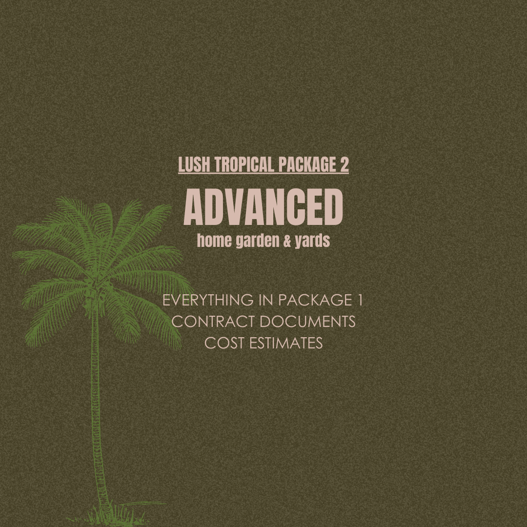 Bespoke Lush Tropical Design for Home Gardens & Yards