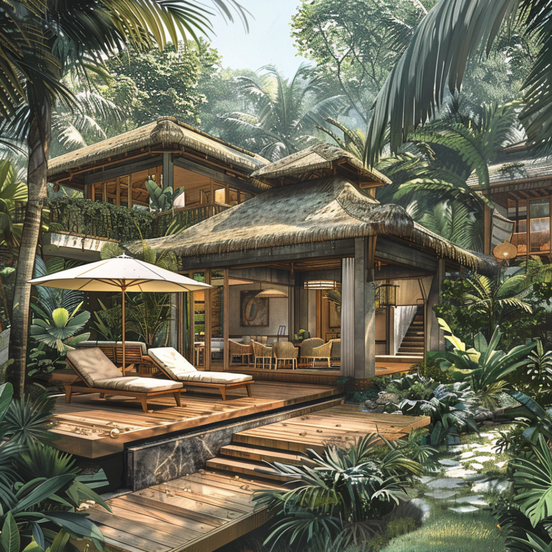 Bespoke Lush Tropical Design for Home Gardens & Yards
